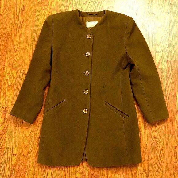 Bogner Brown Wool Coat Size 10 - Picture 1 of 7